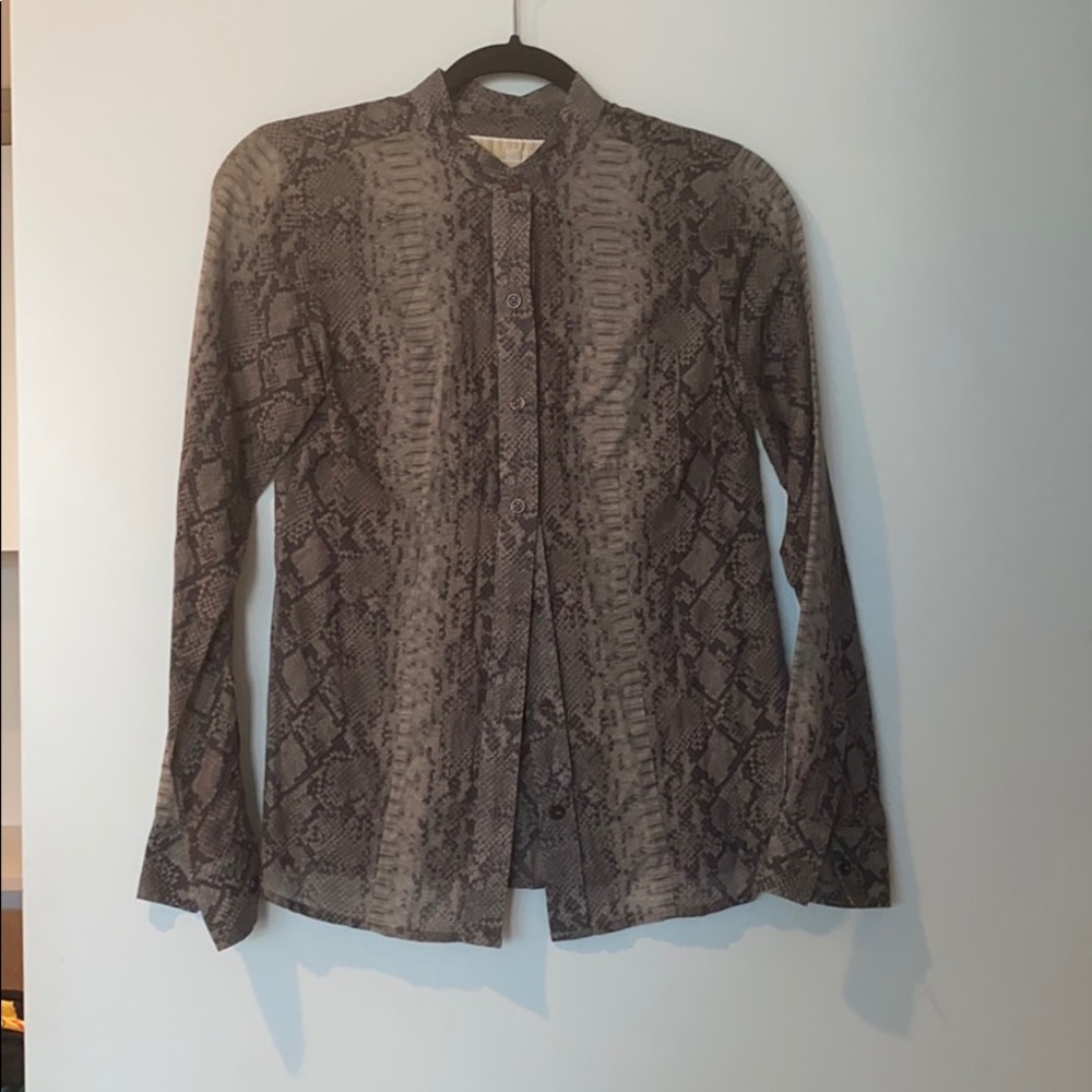 Michael Kors Python Print Blouse Size 2 - image 1